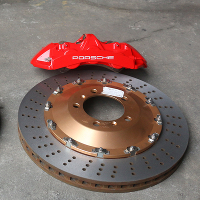 Las pinzas de freno para automóviles Porsche se actualizan a la pinza roja GT6 6 POT para mejorar la potencia de frenado