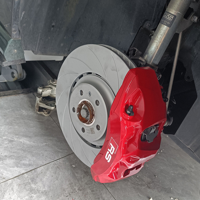 Kit de pinza de freno de coche de actualización Audi A5 6 Calper monobloque de color rojo Big Pot