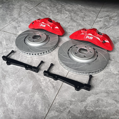 Kit de pinza de freno de coche de actualización Audi A5 6 Calper monobloque de color rojo Big Pot