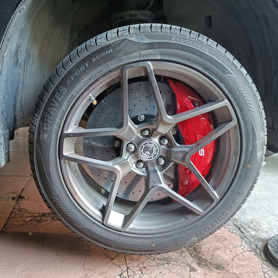 Modificación de coche 10 pinzas de freno de pistón discos de cerámica de carbono para Honda UR-V