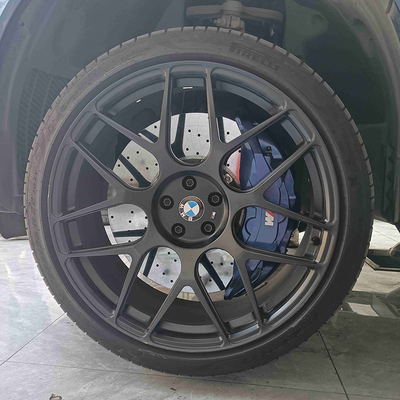 Pinza de freno BMW X5 de aluminio, tamaño grande, 10 pinzas de pistón, discos de cerámica de carbono de 420mm