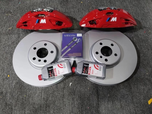 Ajuste para BMW X3 MP 4Pot Kits de pinza de freno Color rojo 374MM Discos Pastillas de repuesto